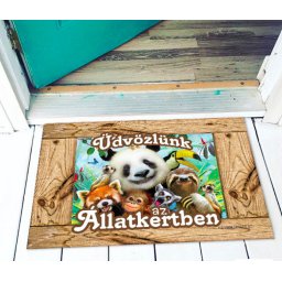 Vicces lábtörlő - Üdvözlünk az Állatkertben