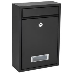 RENEW FORCE® modern acél postaláda zárral, Fekete