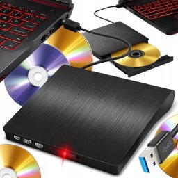 Külső CD/DVD író+olvasó CD írás-olvasás 24x, DVD olvasás 8x, RT
