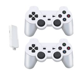 K6-WHITE Retro TV Játékkonzol 4K Ultra HD-vel, USB, 2 Vezeték Nélküli Gamepaddel