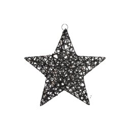 Karácsonyi dekoráció csillag STARIELLE LED világítással 30 cm, fekete