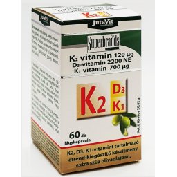 Jutavit K2 (120ug) + D3 (2200NE) + K1 (700ug) vitamin lágyzselatin kapszula 60 db