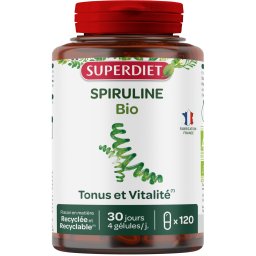 Superdiet spirulina energia és vitalitás vegán kapszula 120 db