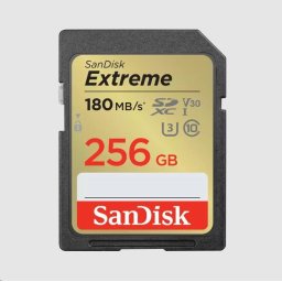 SanDisk SDXC kártya 256GB Extreme (190 MB/s Class 10, UHS-I U3 V30) - Felbontott