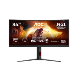 AOC Ívelt Gaming 180Hz VA monitor 34" CU34G4CA, 3440x1440, 21:9, 450cd/m2, 1ms, 2xHDMI/DisplayPort/2xUSB, hangszóró