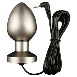 DG-LAB Matte Steel - kétpólusú acél elektro análkúp (ezüst)