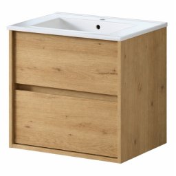 RODO fürdőszoba mosdószekrény + mosdó 60 cm NATÚR TÖLGY (összeszerelve)