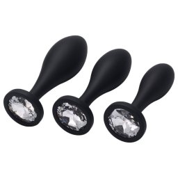 Anál plug készlet 3 méret áttetsző szilikon alap 7-10 cm hosszúság