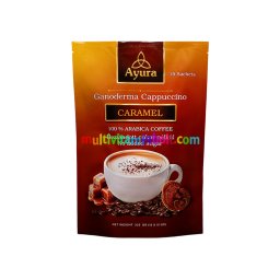 Ayura Herbal KARAMELL Cappuccino 15 tasak, ganoderma, kollagén, moringa, Q10, steviával, 15g/tasak