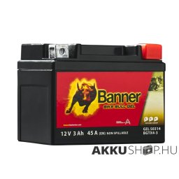 Banner 12V 3Ah 50A 50314 (YTX4L-BS helyett) BGTX4-3 GEL motorkerékpár akkumulátor