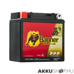 Banner 12V 9Ah 110A motorkerékpár akkumulátor BGB9B (YB9-B helyett) 50914