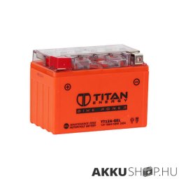 Titan Energy Bike Power YT12A-GEL 12V 10Ah 245A motorkerékpár akkumulátor BAL+