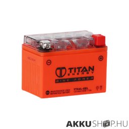 Titan Energy Bike Power YTX4L-GEL 12V 4Ah 115A motorkerékpár akkumulátor JOBB+