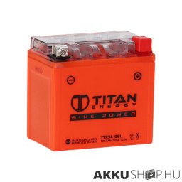 Titan Energy Bike Power YTX5L-GEL 12V 5Ah 125A motorkerékpár akkumulátor JOBB+