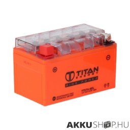 Titan Energy Bike Power YTX7A-GEL 12V 7Ah 180A motorkerékpár akkumulátor BAL+