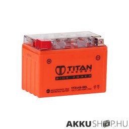 Titan Energy Bike Power YTZ14S-GEL 12V 11,2Ah 230A motorkerékpár akkumulátor BAL+
