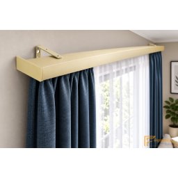 (9 szín 16 méret) DecoLino Design karnis szett oldalfali tartóval (2,5méter) - Pezsgő
