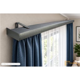 (9 szín 16 méret) DecoLino Design karnis szett oldalfali tartóval (2,25méter) - Antracit