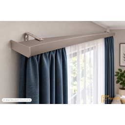 (9 szín 16 méret) DecoLino Design karnis szett oldalfali tartóval (2méter) - Homok