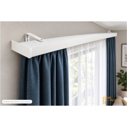 (9 szín 16 méret) DecoLino Design karnis szett oldalfali tartóval (3,5méter) - Fehér