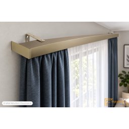 (9 szín 16 méret) DecoLino Design karnis szett oldalfali tartóval (3,25méter) - Royal bronz