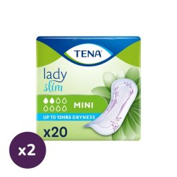 Tena Lady Slim mini inkontinencia betét (2x20 db) + AJÁNDÉK Tena kozmetikai táska