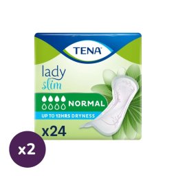 Tena Lady Slim normal inkontinencia betét (2x24 db) + AJÁNDÉK Tena kozmetikai táska