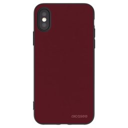 Fekete szilikon tok az alábbi mobiltelefonokra Apple iPhone X/XS - Burgundy red