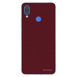 Átlátszó szilikon tok az alábbi mobiltelefonokra Huawei Nova 3 - Burgundy red