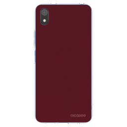 Átlátszó szilikon tok az alábbi mobiltelefonokra Xiaomi Redmi 7A - Burgundy red