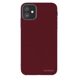 Átlátszó szilikon tok az alábbi mobiltelefonokra Apple iPhone 11 - Burgundy red