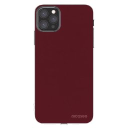 Átlátszó szilikon tok az alábbi mobiltelefonokra Apple iPhone 11 Pro Max - Burgundy red