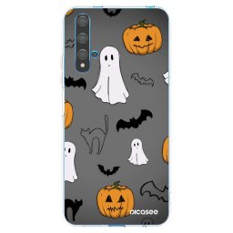 Átlátszó szilikon tok az alábbi mobiltelefonokra Huawei Nova 5T - Spooky crew