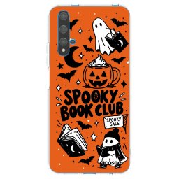 Átlátszó szilikon tok az alábbi mobiltelefonokra Huawei Nova 5T - Spooky book club