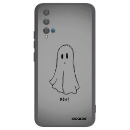 Fekete szilikon tok az alábbi mobiltelefonokra Huawei Nova 5T - Ghost