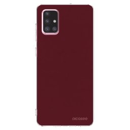 Átlátszó szilikon tok az alábbi mobiltelefonokra Samsung Galaxy A71 A715F - Burgundy red