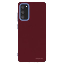Átlátszó szilikon tok az alábbi mobiltelefonokra Samsung Galaxy S20 FE - Burgundy red