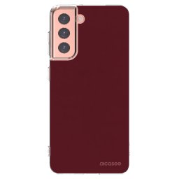 Átlátszó szilikon tok az alábbi mobiltelefonokra Samsung Galaxy S21 5G G991B - Burgundy red