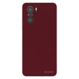 Átlátszó szilikon tok az alábbi mobiltelefonokra Xiaomi Poco F3 - Burgundy red