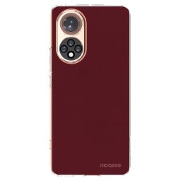 Átlátszó szilikon tok az alábbi mobiltelefonokra Huawei Nova 9 - Burgundy red