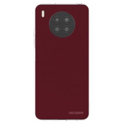 Átlátszó szilikon tok az alábbi mobiltelefonokra Huawei Nova 8i - Burgundy red