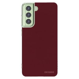 Átlátszó szilikon tok az alábbi mobiltelefonokra Samsung Galaxy S21 FE 5G - Burgundy red