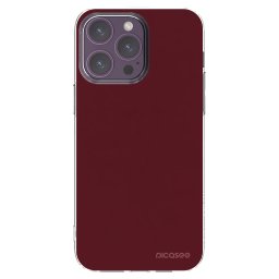 Átlátszó szilikon tok az alábbi mobiltelefonokra Apple iPhone 14 Pro Max - Burgundy red