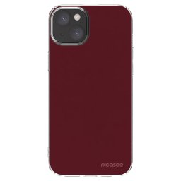 Átlátszó szilikon tok az alábbi mobiltelefonokra Apple iPhone 15 Plus - Burgundy red