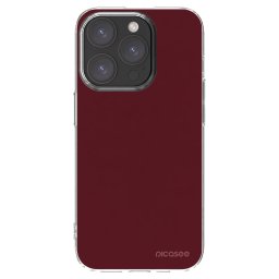 Átlátszó szilikon tok az alábbi mobiltelefonokra Apple iPhone 15 Pro - Burgundy red
