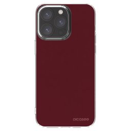 Átlátszó szilikon tok az alábbi mobiltelefonokra Apple iPhone 15 Pro Max - Burgundy red