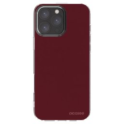 Átlátszó szilikon tok az alábbi mobiltelefonokra Apple iPhone 16 Pro Max - Burgundy red