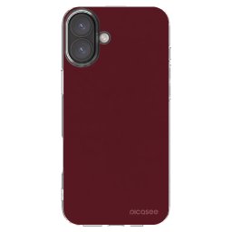 Átlátszó szilikon tok az alábbi mobiltelefonokra Apple iPhone 16 Plus - Burgundy red