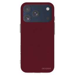 Átlátszó szilikon tok az alábbi mobiltelefonokra Apple iPhone 17 Pro - Burgundy red