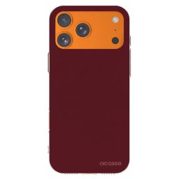 Átlátszó szilikon tok az alábbi mobiltelefonokra Apple iPhone 17 Pro Max - Burgundy red